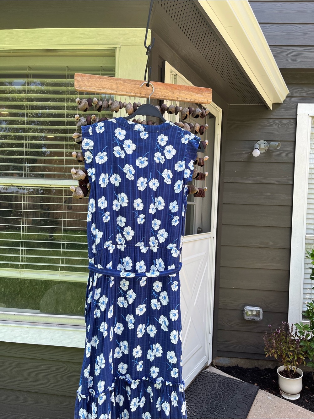 Draper James Navy Dress with White Floral Print